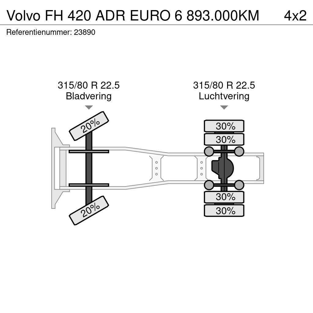 Volvo FH 420 ADR EURO 6 893.000KM Ciągniki siodłowe