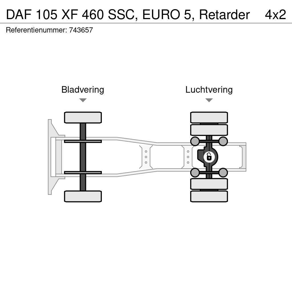 DAF 105 XF 460 SSC, EURO 5, Retarder Ciągniki siodłowe