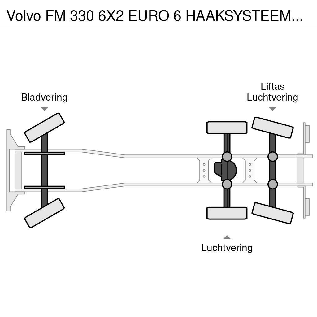 Volvo FM 330 6X2 EURO 6 HAAKSYSTEEM + HIAB 200 C 3 KRAAN Hakowce