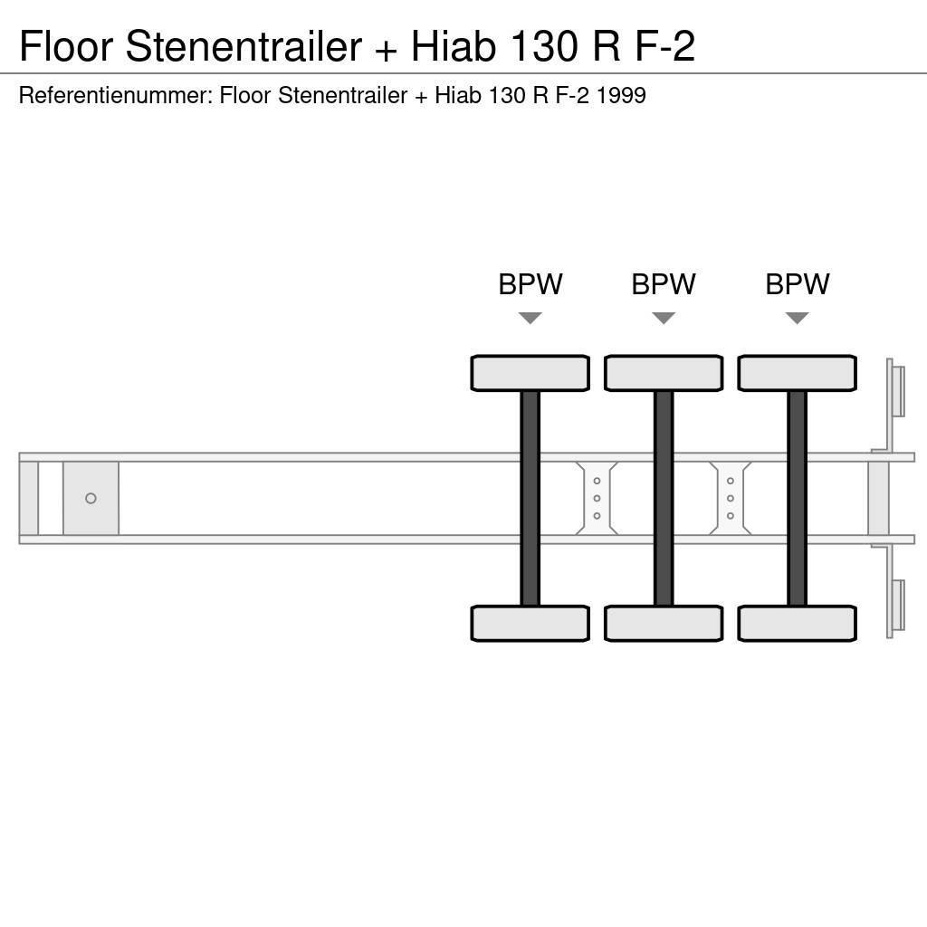 Floor Stenentrailer + Hiab 130 R F-2 Platformy / Naczepy z otwieranymi burtami