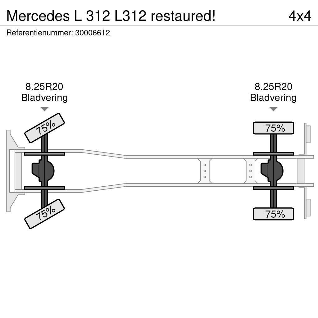 Mercedes-Benz L 312 L312 restaured! Pojazdy pod zabudowę