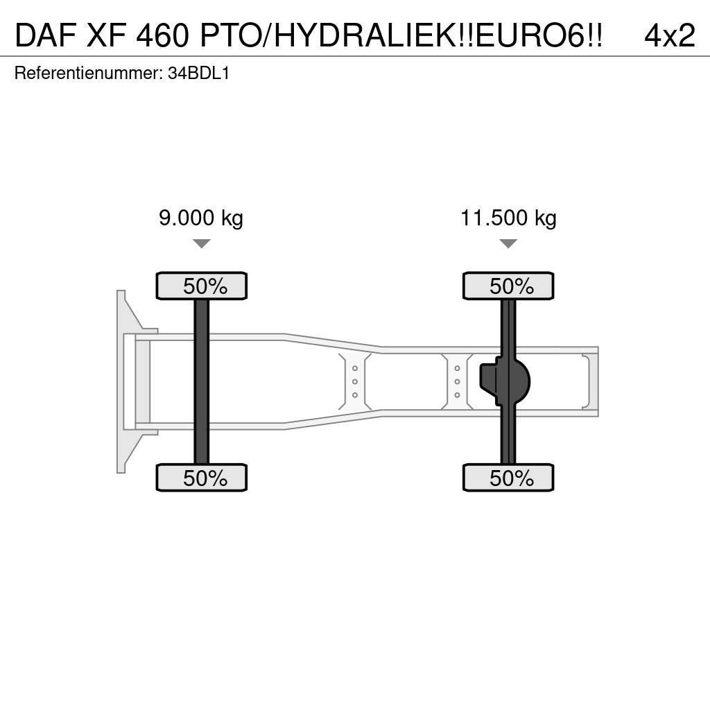 DAF XF 460 PTO/HYDRALIEK!!EURO6!! Ciągniki siodłowe