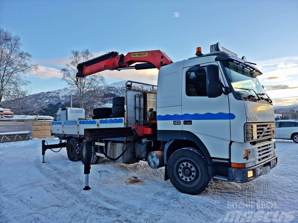 Volvo FH12 420 *6x2 *PALFINGER PK 32080 *FULL STEEL *VID Ciężarówki typu Platforma / Skrzynia