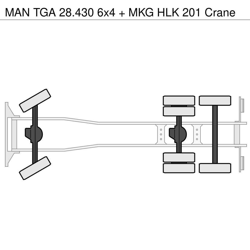 MAN TGA 28.430 6x4 + MKG HLK 201 Crane Żurawie szosowo-terenowe