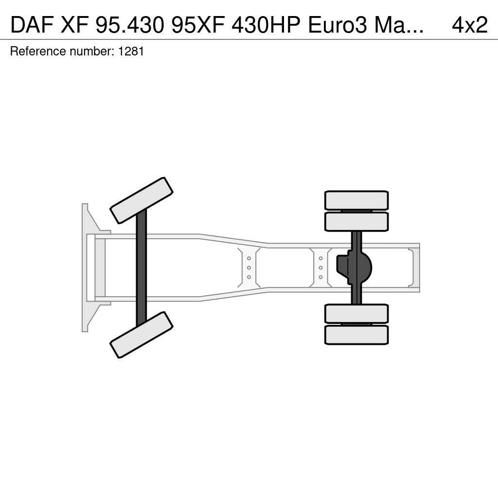 DAF XF 95.430 95XF 430HP Euro3 Manuel Gearbox Hydrauli Ciągniki siodłowe