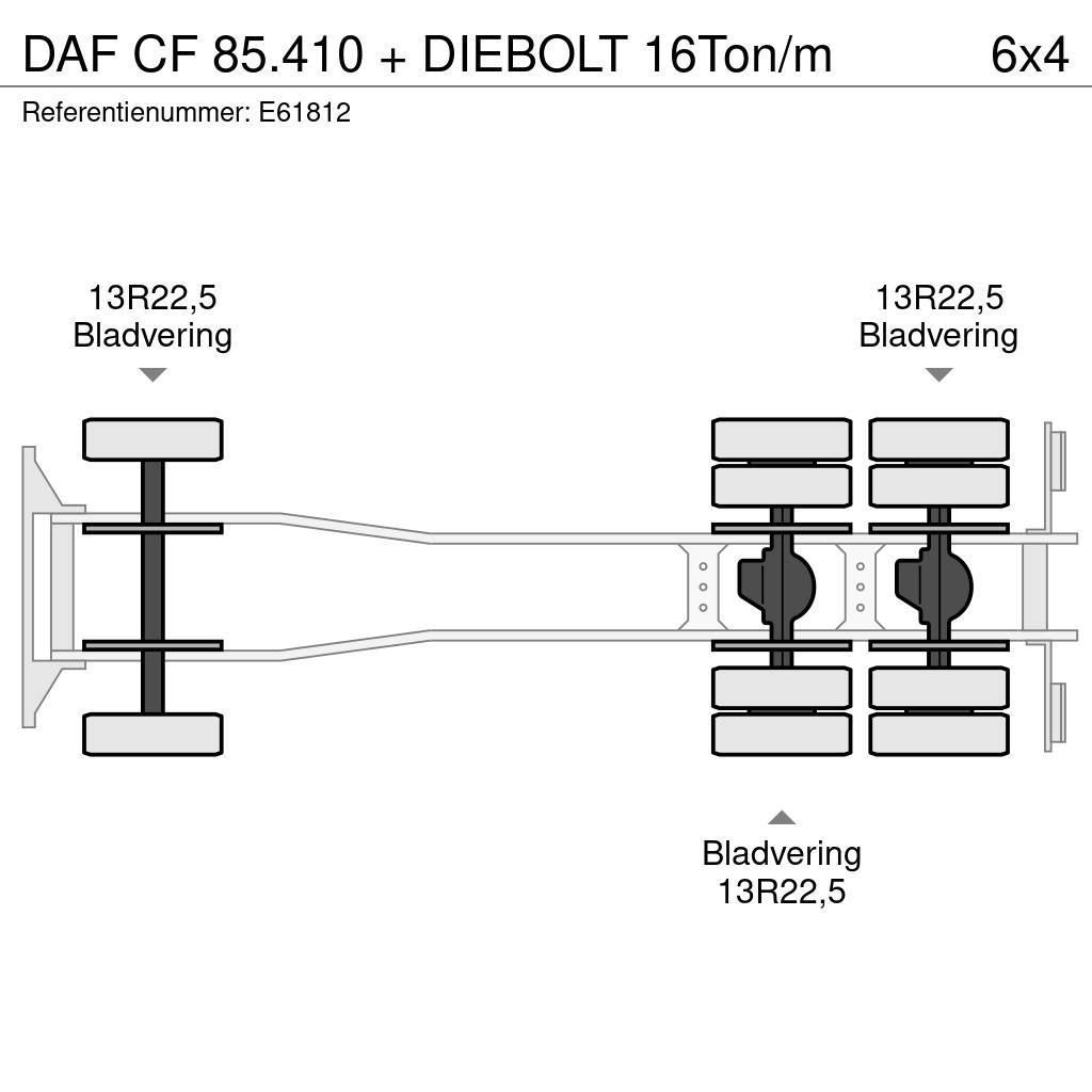 DAF CF 85.410 + DIEBOLT 16Ton/m Kontenerowce / BDF