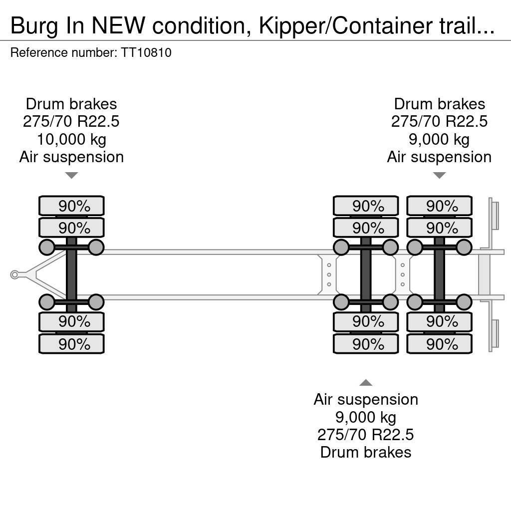 Burg In NEW condition, Kipper/Container trailer Przyczepy do transportu kontenerów