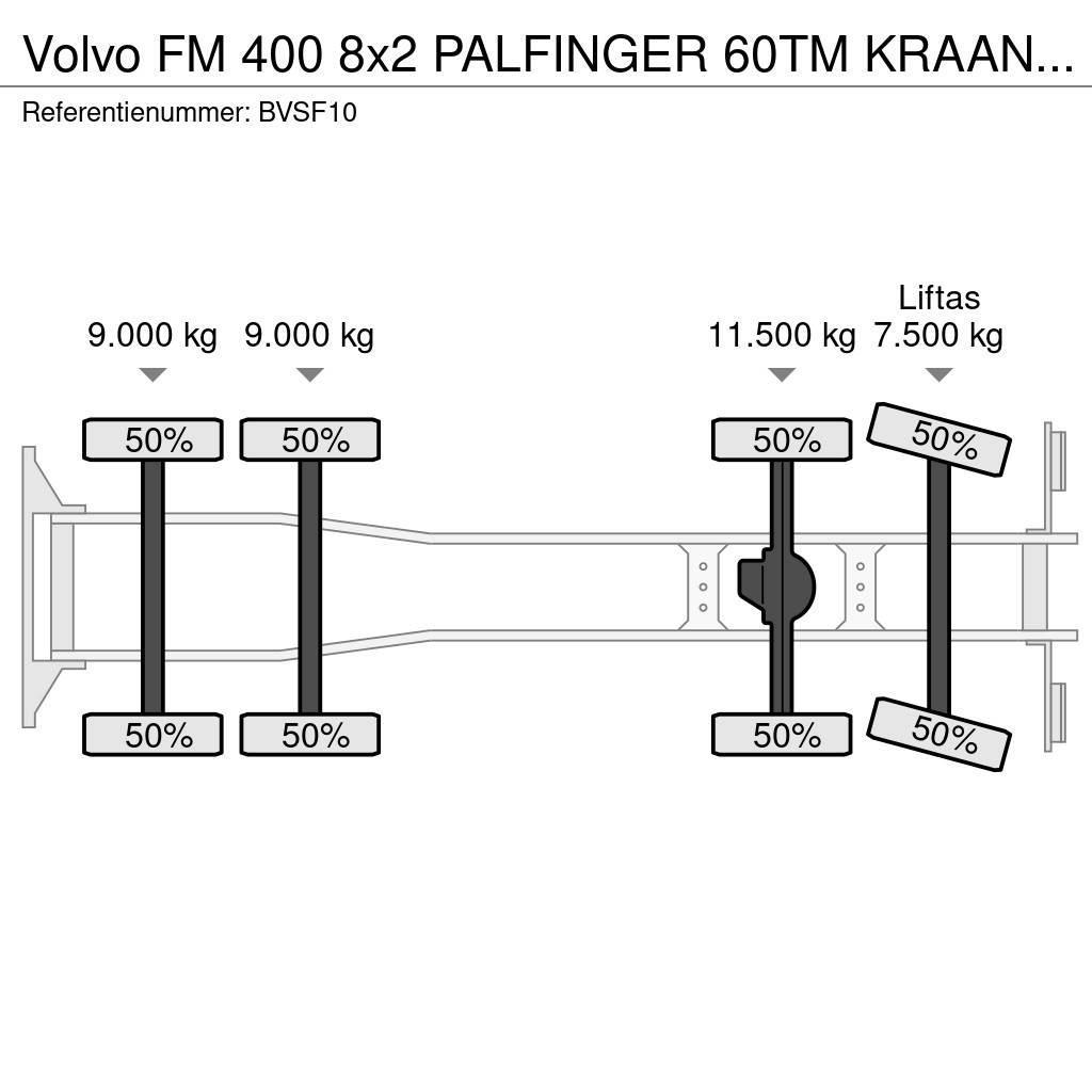 Volvo FM 400 8x2 PALFINGER 60TM KRAAN/KRAN!!EURO5!! Żurawie szosowo-terenowe