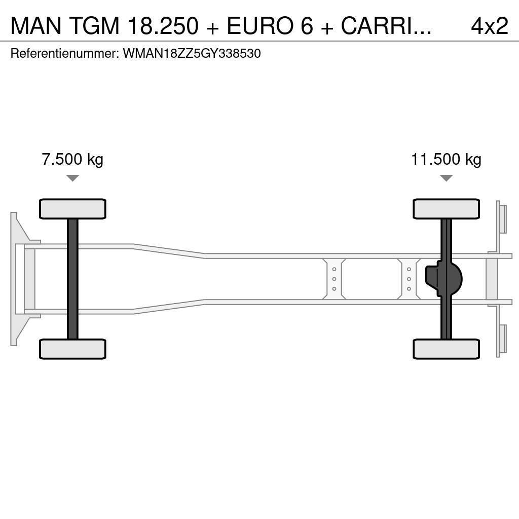 MAN TGM 18.250 + EURO 6 + CARRIER + LIFT Chłodnie samochodowe