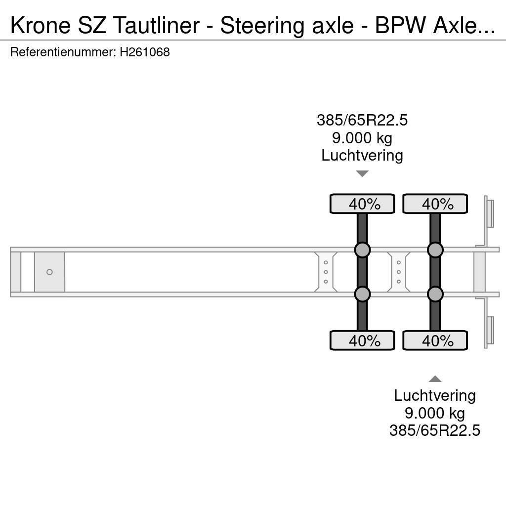 Krone SZ Tautliner - Steering axle - BPW Axle - Sliding Naczepy firanki