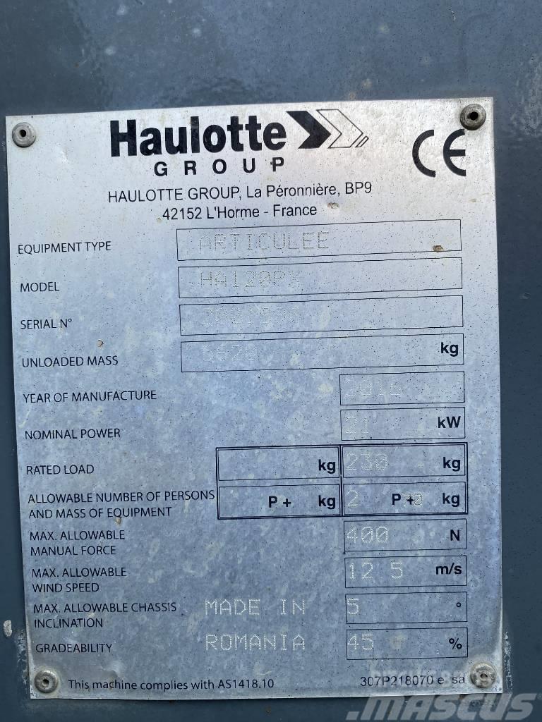 Haulotte HA 120 P Podnośniki przegubowe