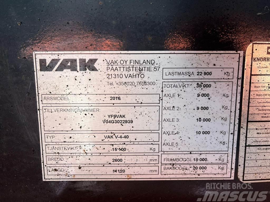 VAK V-4-40 VECTOR 1950 / BOX L=10804 mm Przyczepy chłodnie