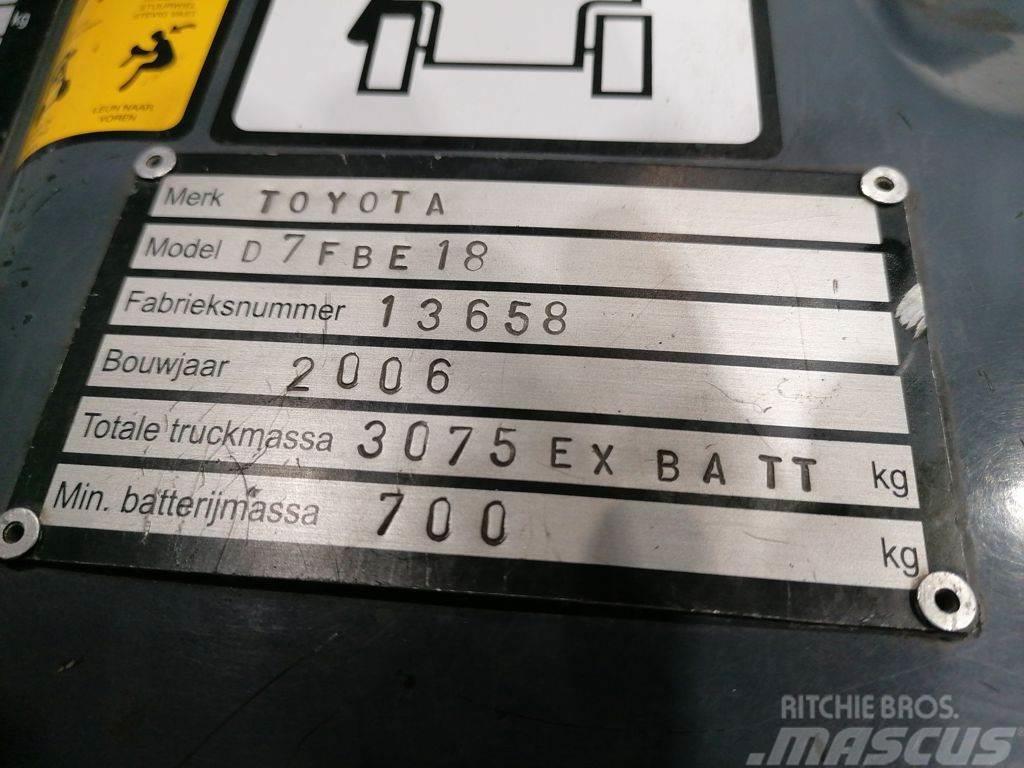 Toyota 7FBEF18 Wózki elektryczne
