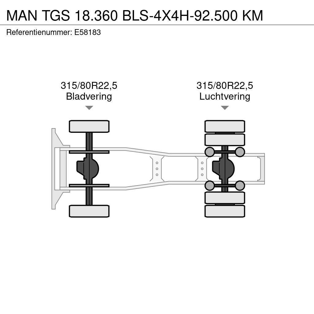 MAN TGS 18.360 BLS-4X4H-92.500 KM Ciągniki siodłowe