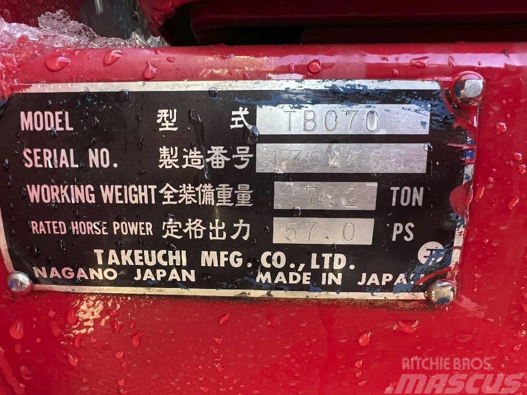 Takeuchi TB 070*+3xSchaufeln*7200 kg Minikoparki