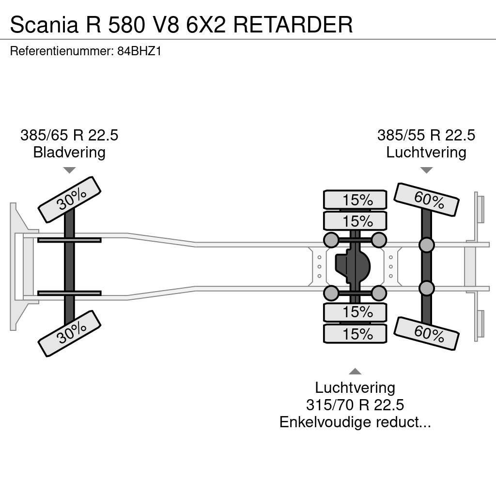 Scania R 580 V8 6X2 RETARDER Pojazdy pod zabudowę