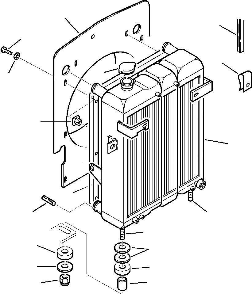 Komatsu - radiator - 312607149 Silniki