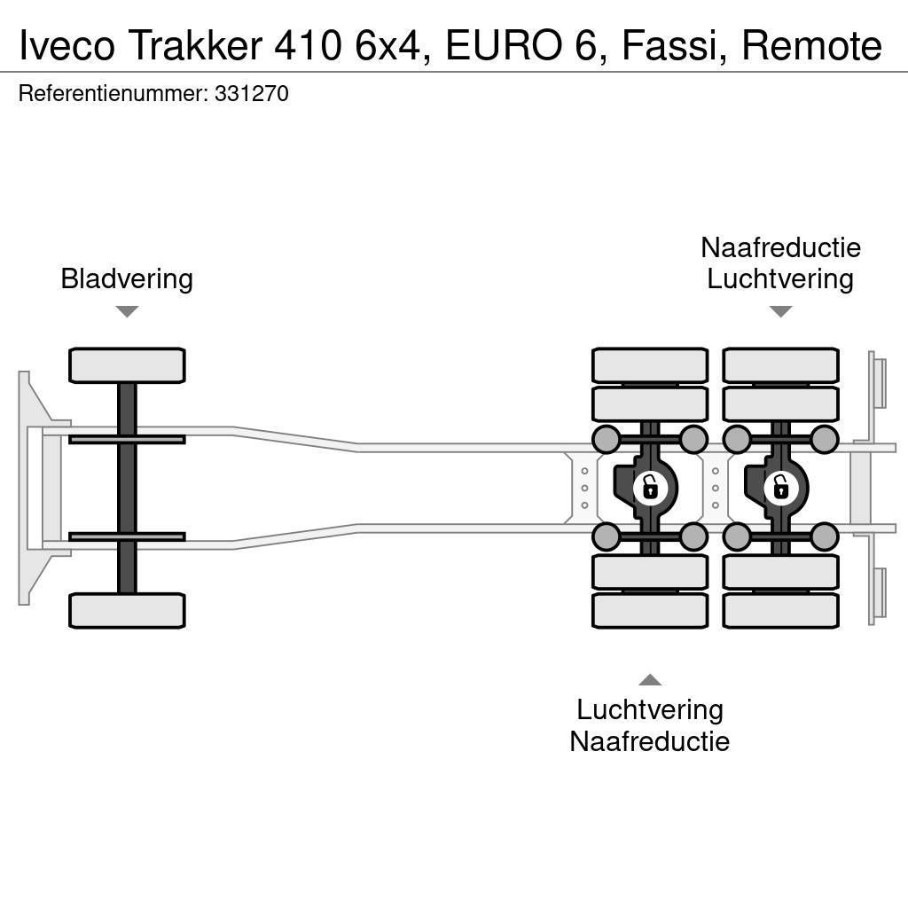 Iveco Trakker 410 6x4, EURO 6, Fassi, Remote Ciężarówki typu Platforma / Skrzynia