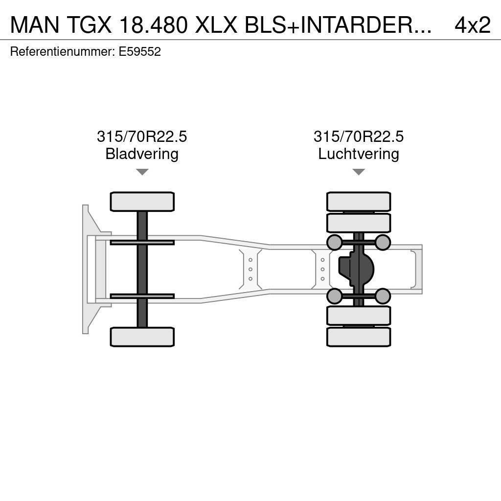 MAN TGX 18.480 XLX BLS+INTARDER+EURO 5 Ciągniki siodłowe