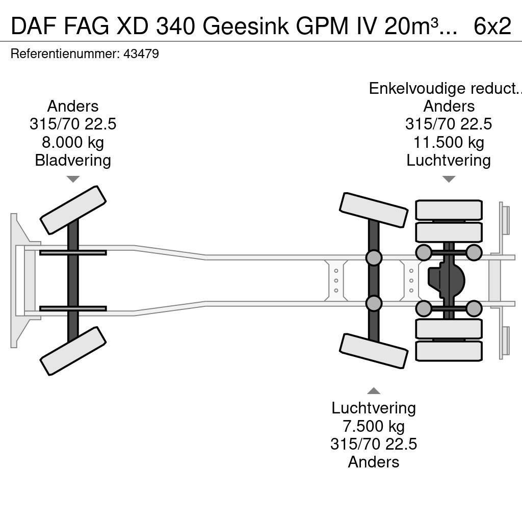DAF FAG XD 340 Geesink GPM IV 20m³ GEC Śmieciarki