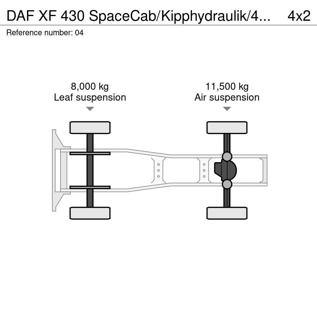 DAF XF 430 SpaceCab/Kipphydraulik/452 tkm/Euro 6 Ciągniki siodłowe