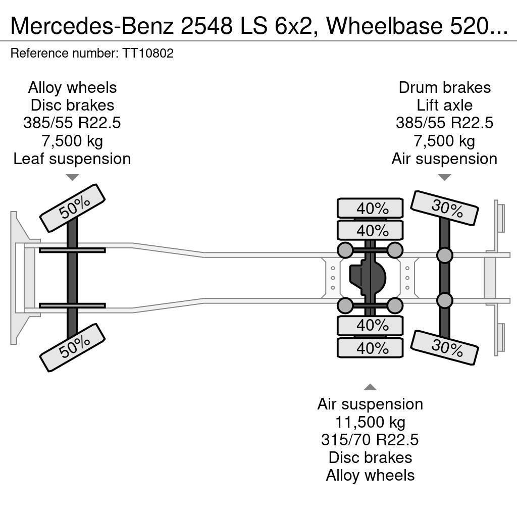 Mercedes-Benz 2548 LS 6x2, Wheelbase 520 cm Stand Airco/Klima Pojazdy pod zabudowę