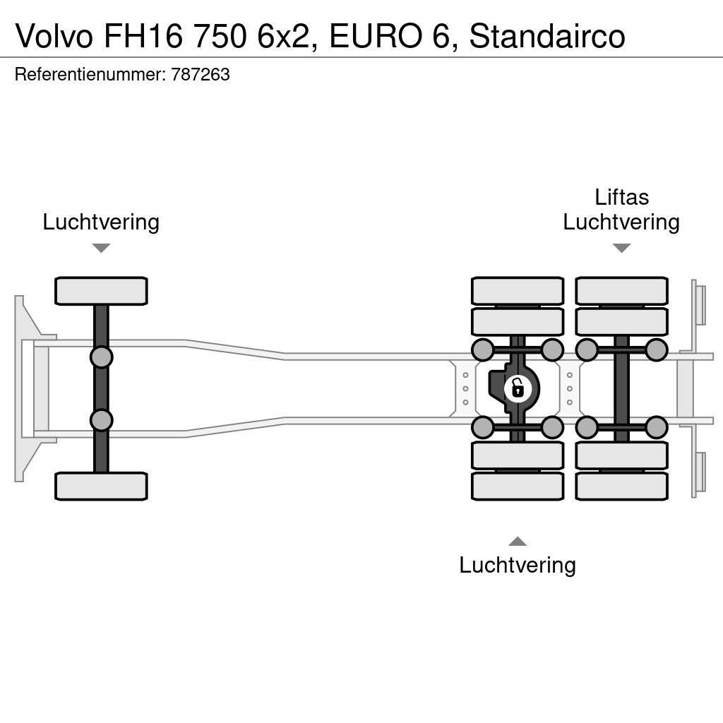 Volvo FH16 750 6x2, EURO 6, Standairco Pojazdy pod zabudowę