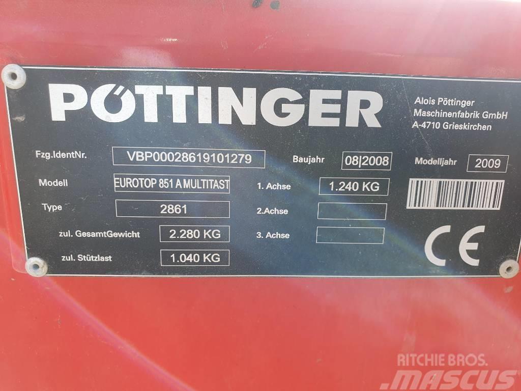 Pöttinger EuroTop 851 Multitas Ciągnikowe żniwiarki pokosowe