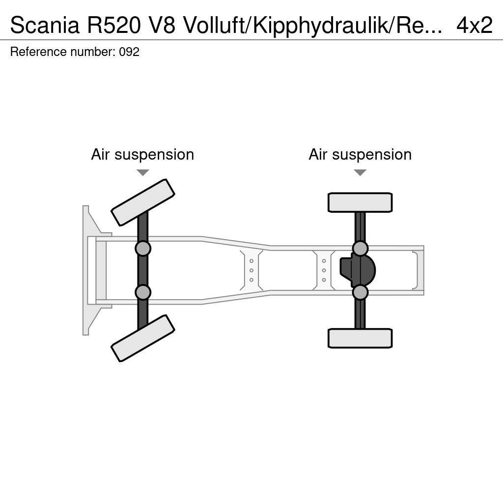 Scania R520 V8 Volluft/Kipphydraulik/Retarder/Standklima Ciągniki siodłowe