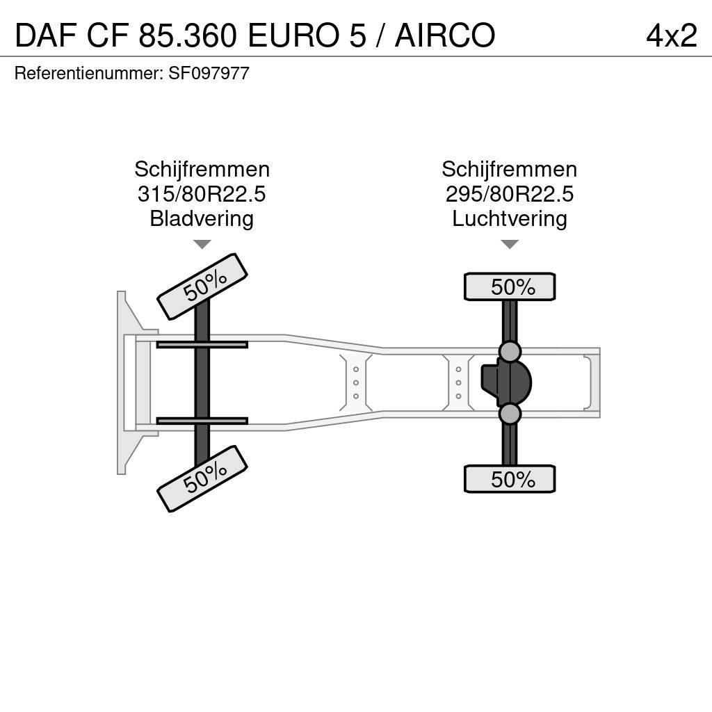 DAF CF 85.360 EURO 5 / AIRCO Ciągniki siodłowe