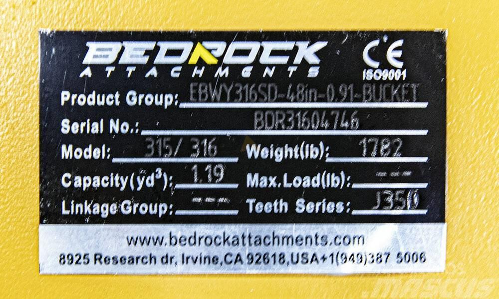 CAT 48" Severe Rock Bucket 315D/F,316E/F,318D2/E/F Inne akcesoria