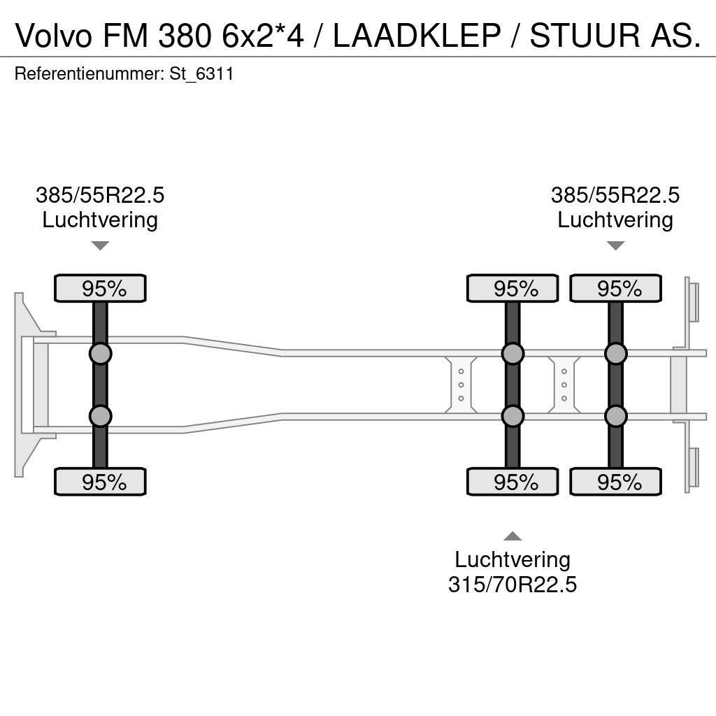 Volvo FM 380 6x2*4 / LAADKLEP / STUUR AS. Samochody ciężarowe ze skrzynią zamkniętą