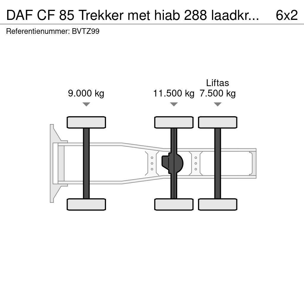 DAF CF 85 Trekker met hiab 288 laadkraan origineel 388 Ciągniki siodłowe