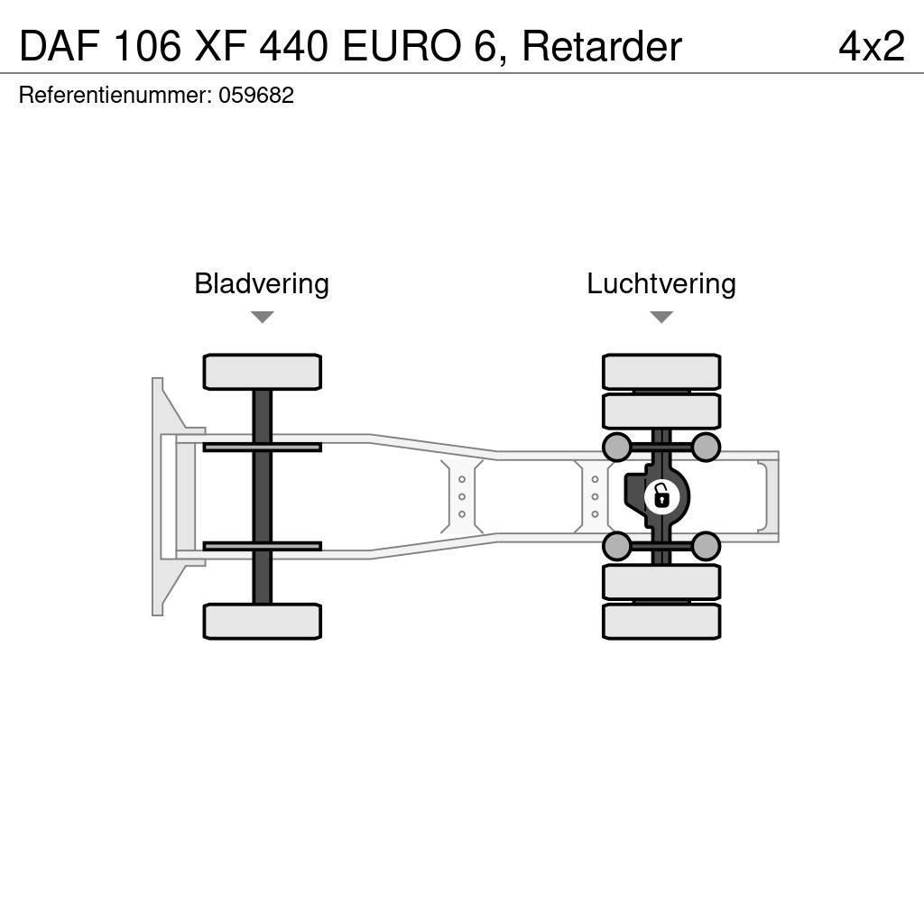 DAF 106 XF 440 EURO 6, Retarder Ciągniki siodłowe