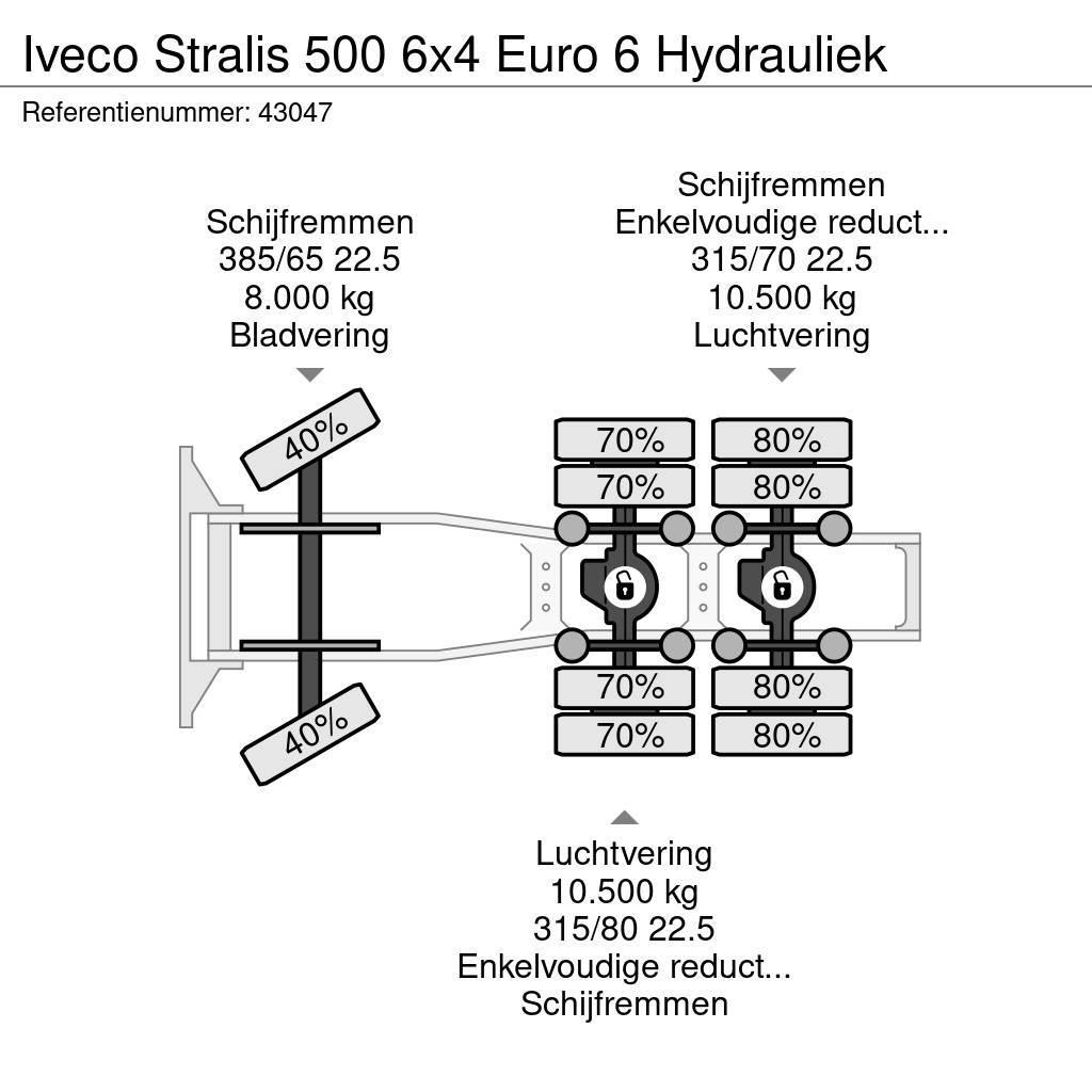 Iveco Stralis 500 6x4 Euro 6 Hydrauliek Ciągniki siodłowe