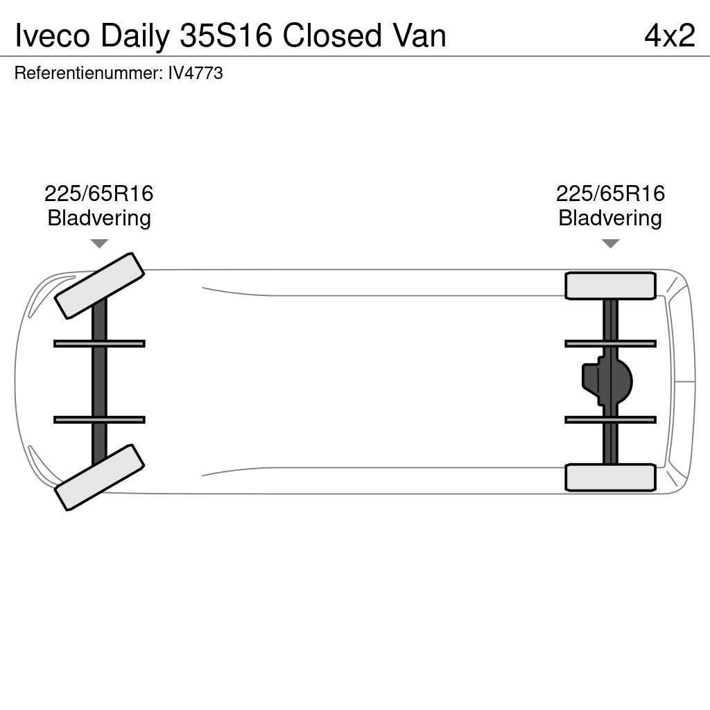 Iveco Daily 35S16 Closed Van Samochody dostawcze ze skrzynią zamkniętą