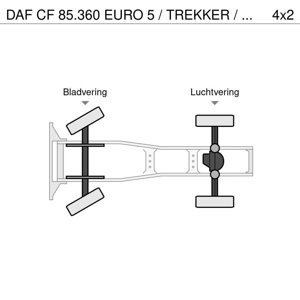 DAF CF 85.360 EURO 5 / TREKKER / BAKWAGEN COMBI / PALF Ciągniki siodłowe