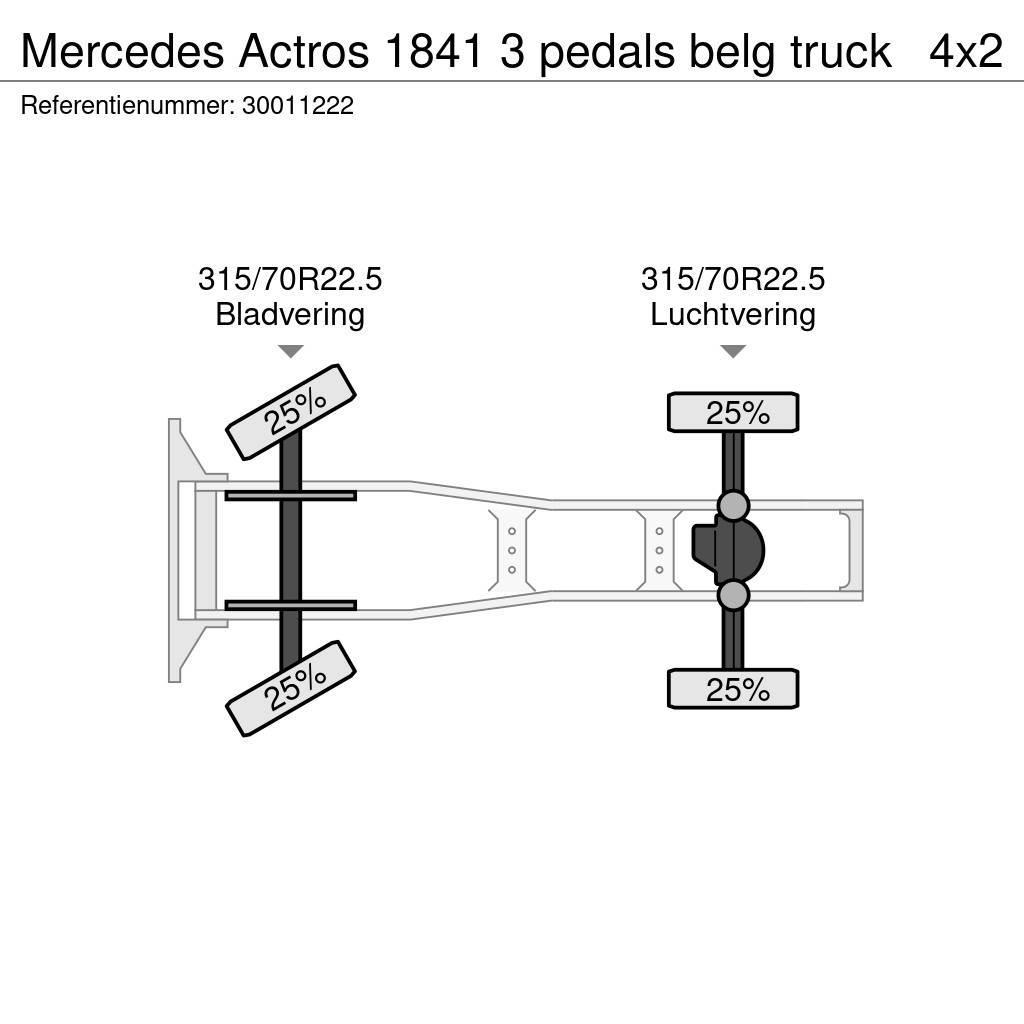 Mercedes-Benz Actros 1841 3 pedals belg truck Ciągniki siodłowe