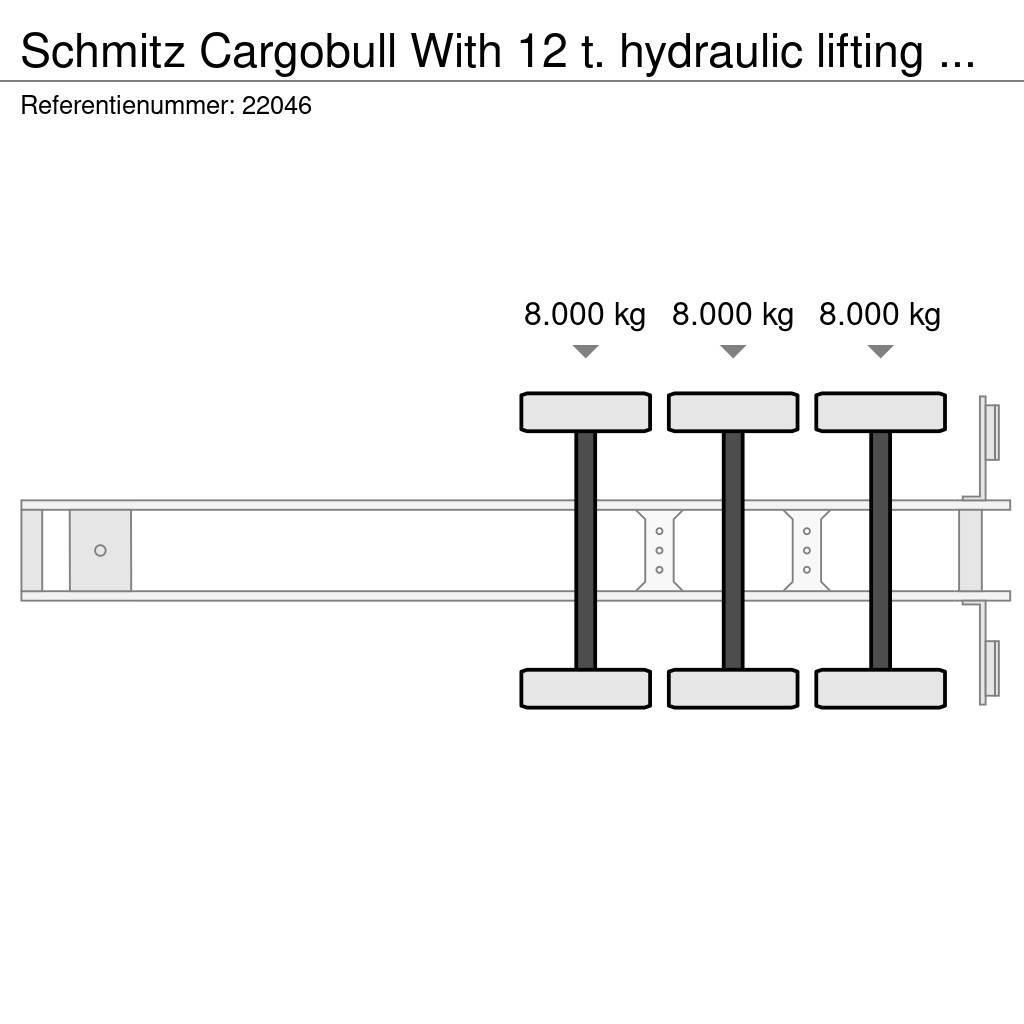 Schmitz Cargobull With 12 t. hydraulic lifting deck for double stock Naczepy firanki