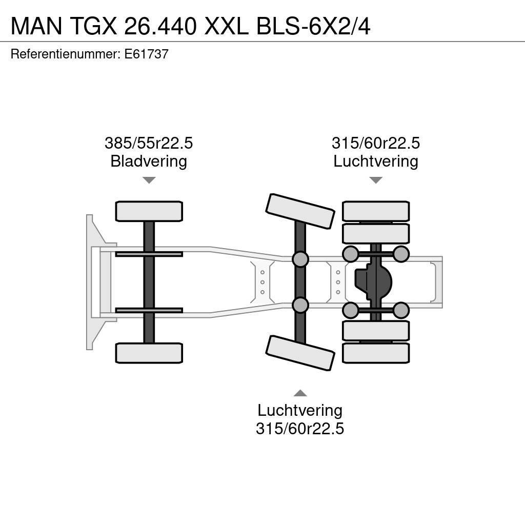 MAN TGX 26.440 XXL BLS-6X2/4 Ciągniki siodłowe