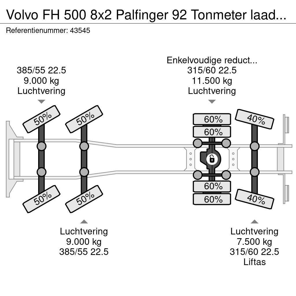 Volvo FH 500 8x2 Palfinger 92 Tonmeter laadkraan Żurawie szosowo-terenowe