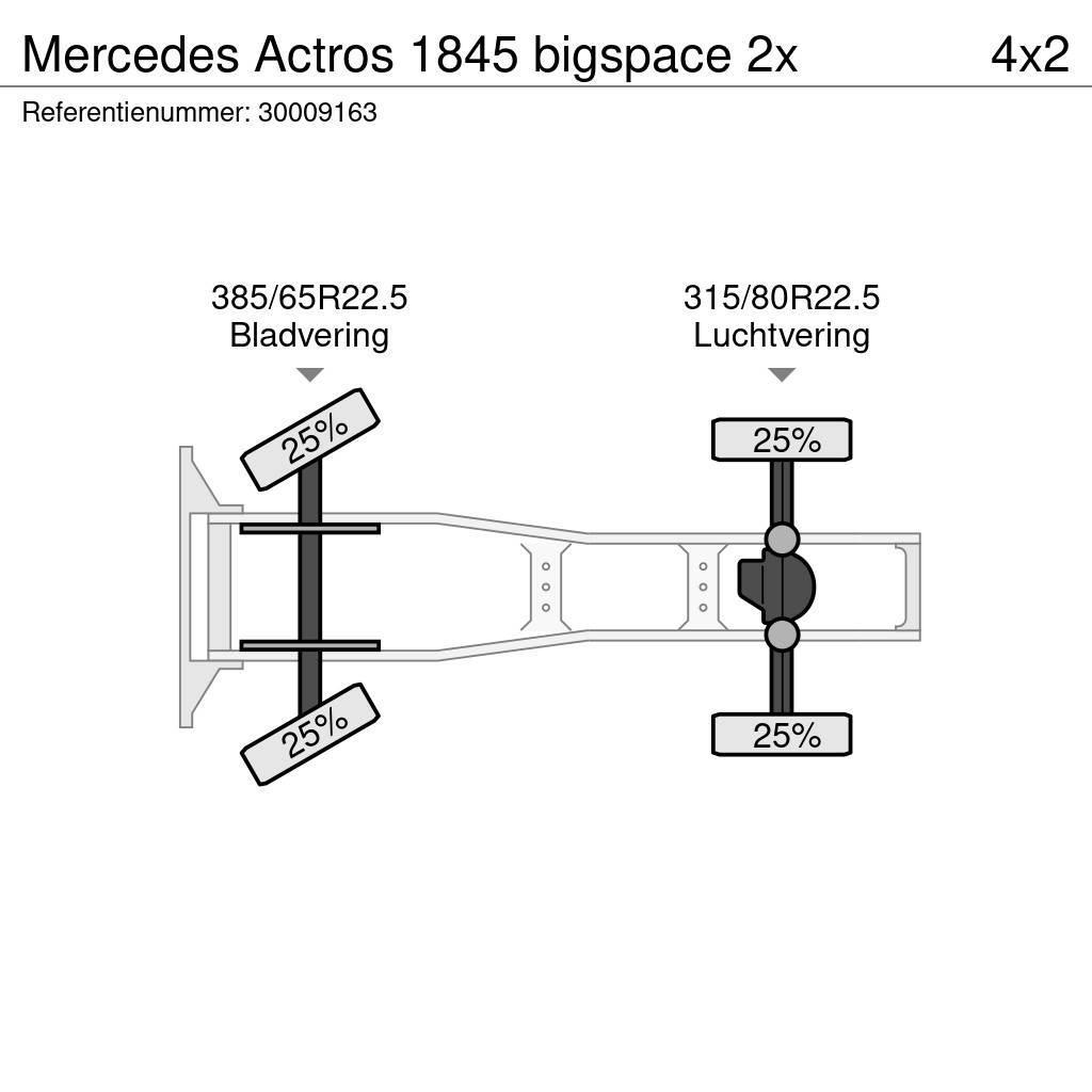 Mercedes-Benz Actros 1845 bigspace 2x Ciągniki siodłowe