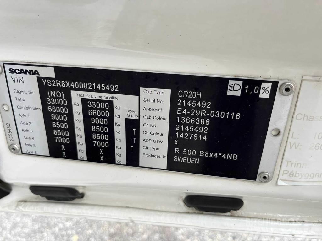 Scania R500 8X4*4 EURO 6 + RETARDER Pojazdy pod zabudowę