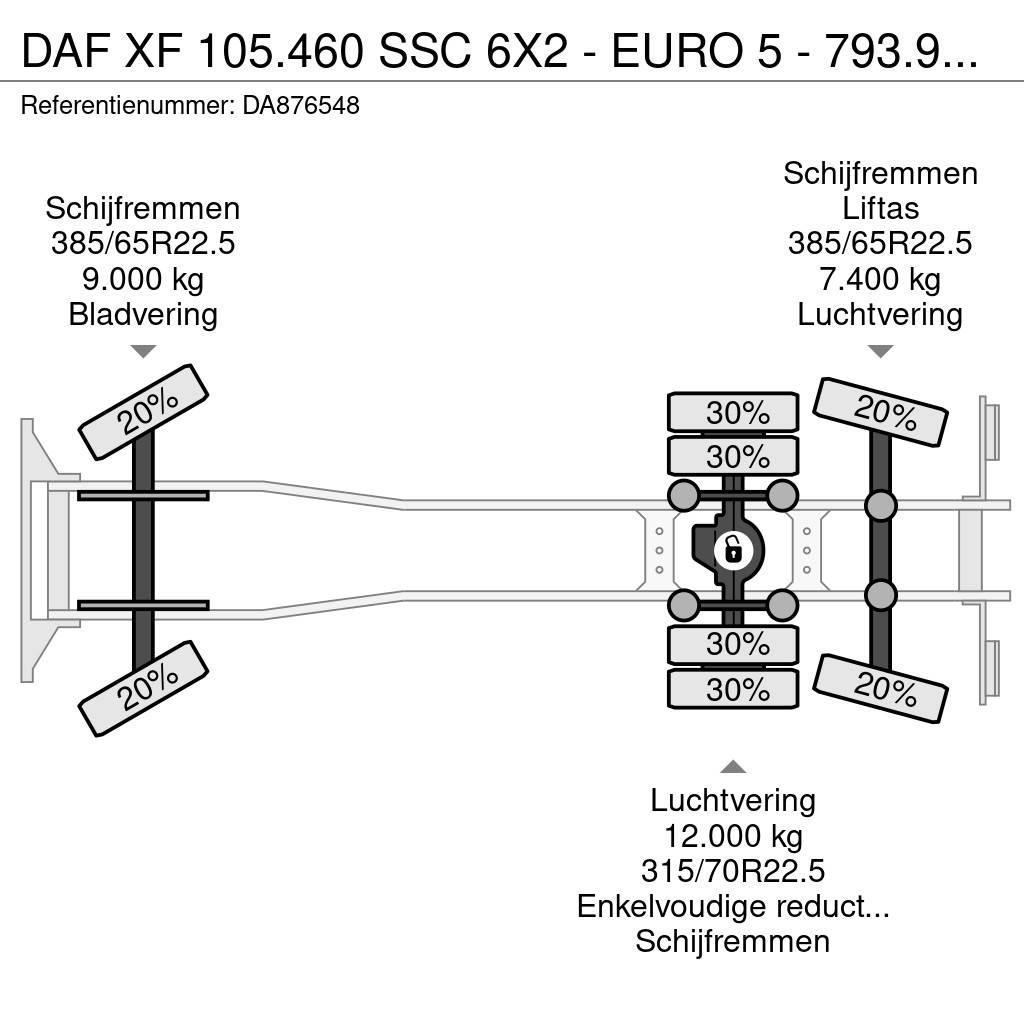 DAF XF 105.460 SSC 6X2 - EURO 5 - 793.995 KM - CHASSIS Pojazdy pod zabudowę