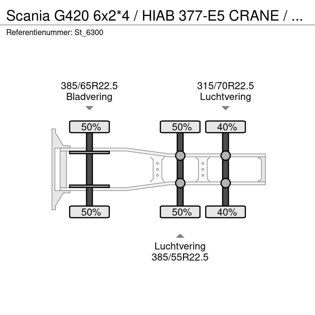 Scania G420 6x2*4 / HIAB 377-E5 CRANE / KRAN - GRUA Ciągniki siodłowe