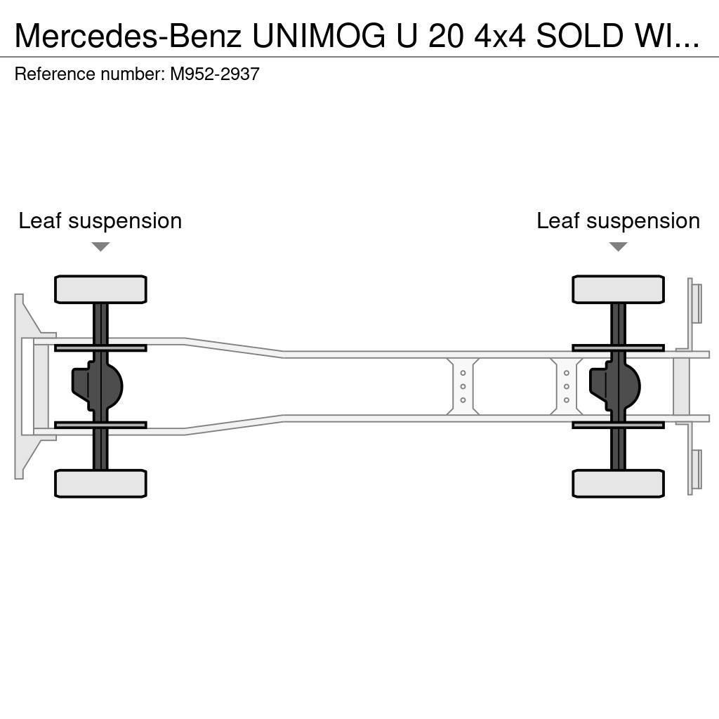 Mercedes-Benz UNIMOG U 20 4x4 SOLD WITHOUT SNOW PLOW & SPREADER Wywrotki