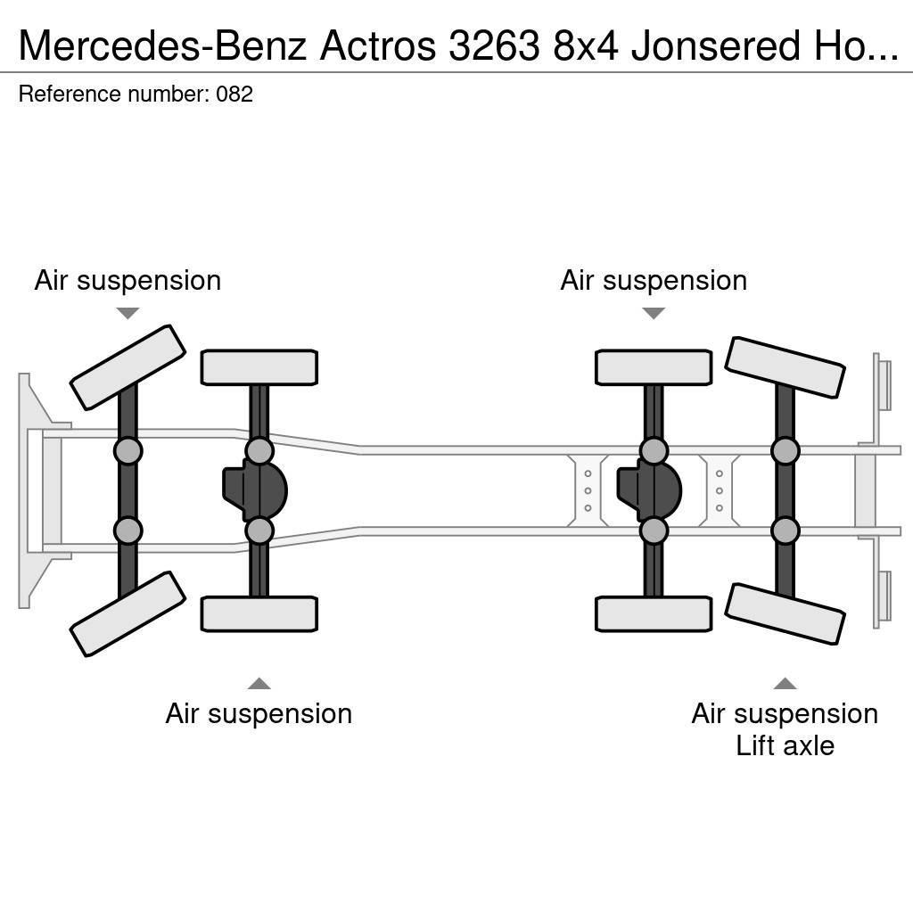 Mercedes-Benz Actros 3263 8x4 Jonsered Holztransporter/Retarder/ Samochody do przewozu drewna