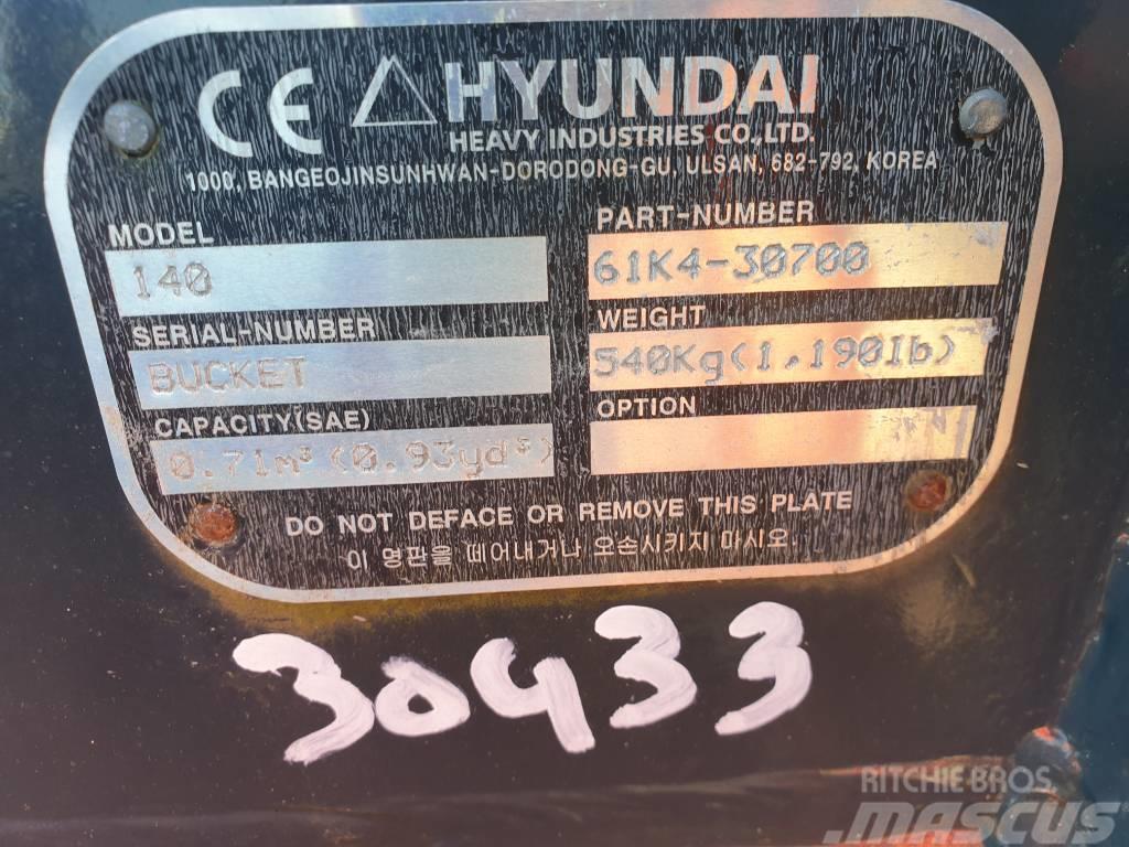 Hyundai Excavator Bucket, 61K4-30700, 140 Łyżki do ładowarek