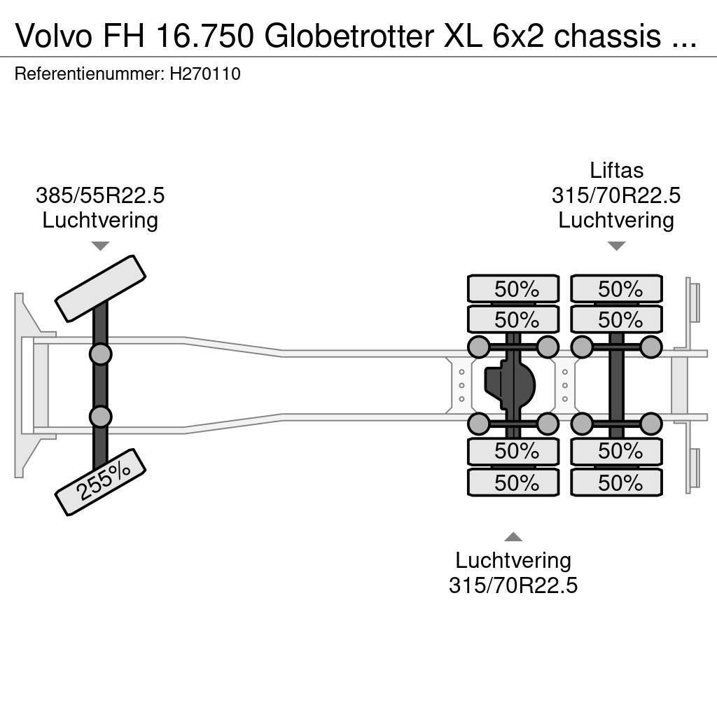 Volvo FH 16.750 Globetrotter XL 6x2 chassis - Retarder - Pojazdy pod zabudowę