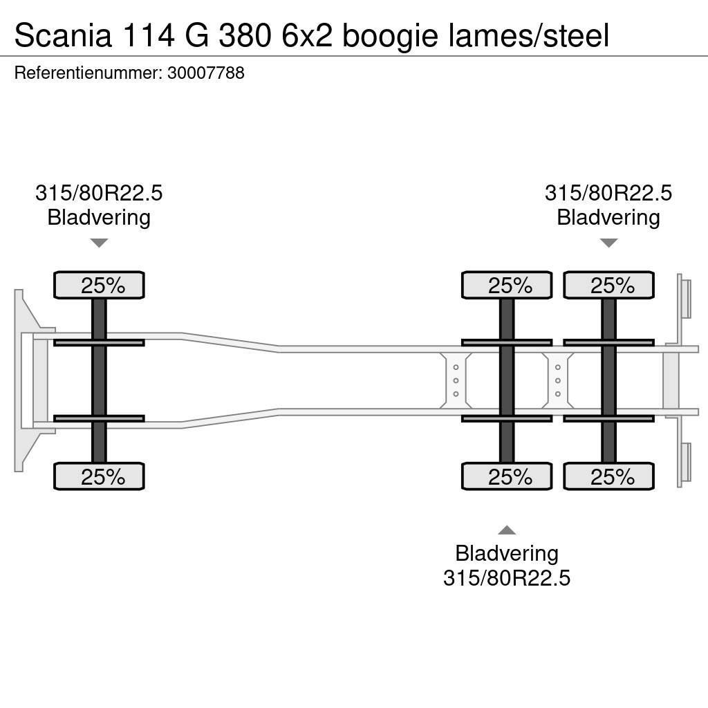 Scania 114 G 380 6x2 boogie lames/steel Pojazdy pod zabudowę